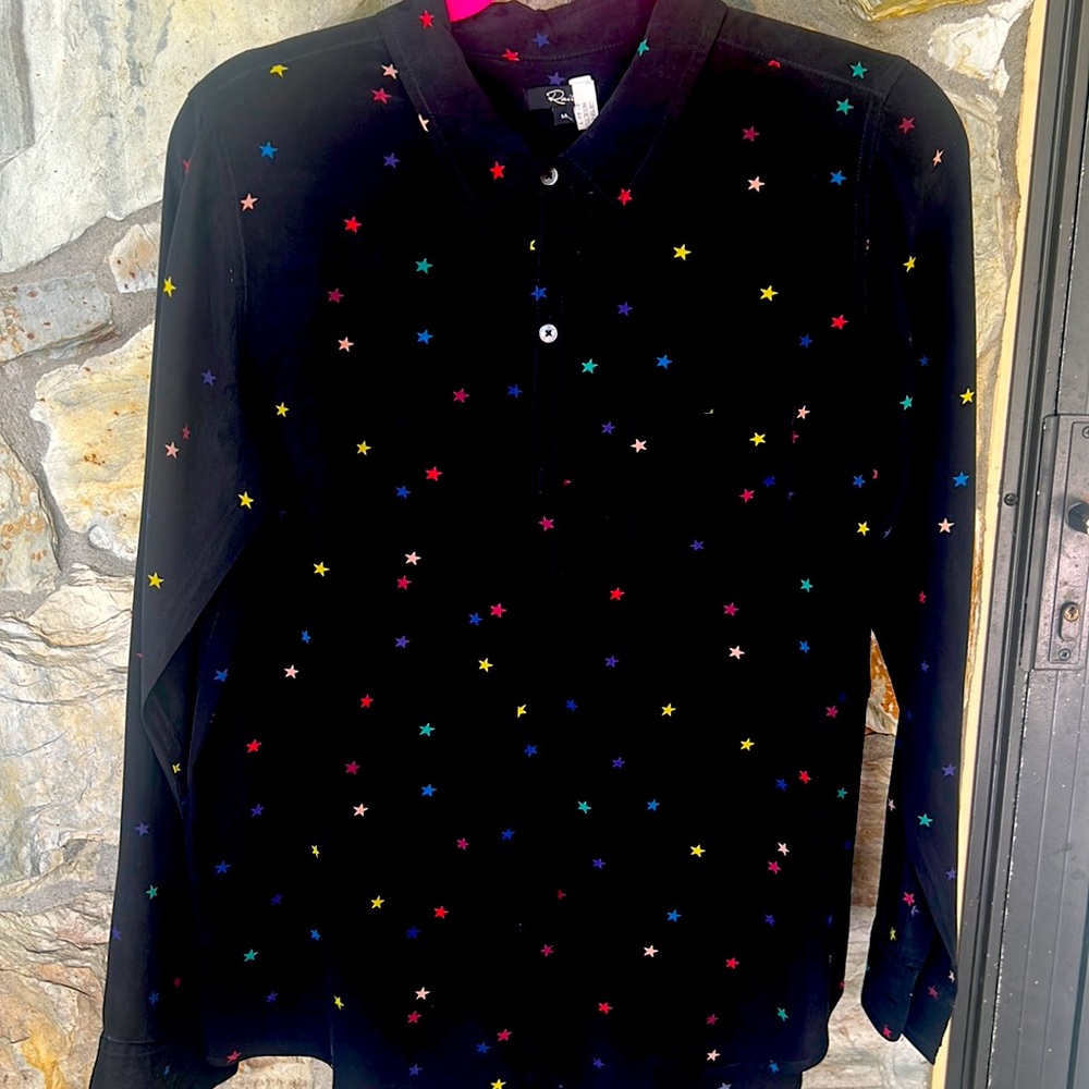 Rails Silk Blouse Stars Medium ⭐️